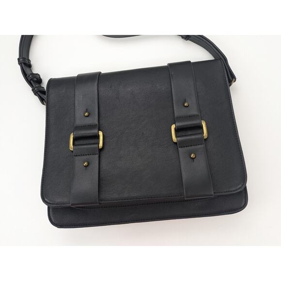 Urban Outfitters Silence + Noise Solid Black Messenger Style Crossbody Bag - Picture 2 of 5